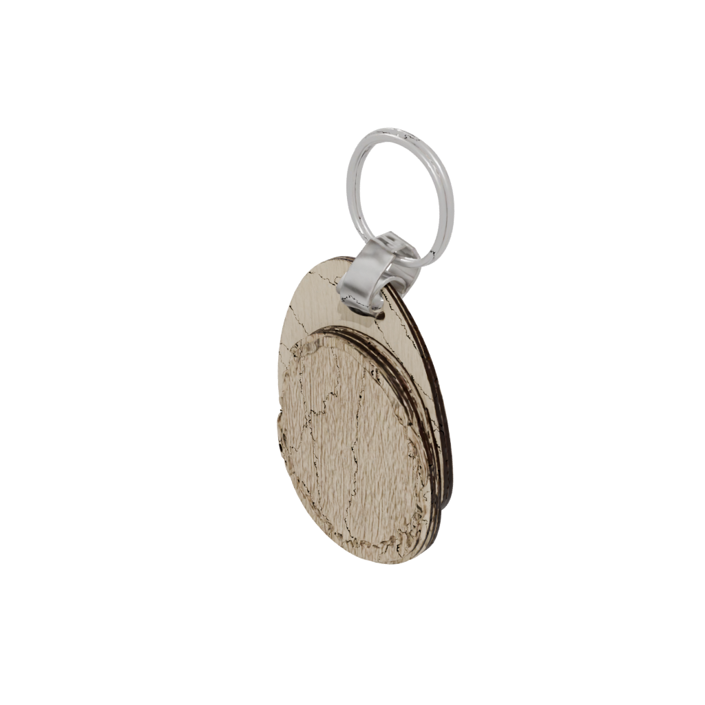 Woodgrain Outline Monogram Initial R