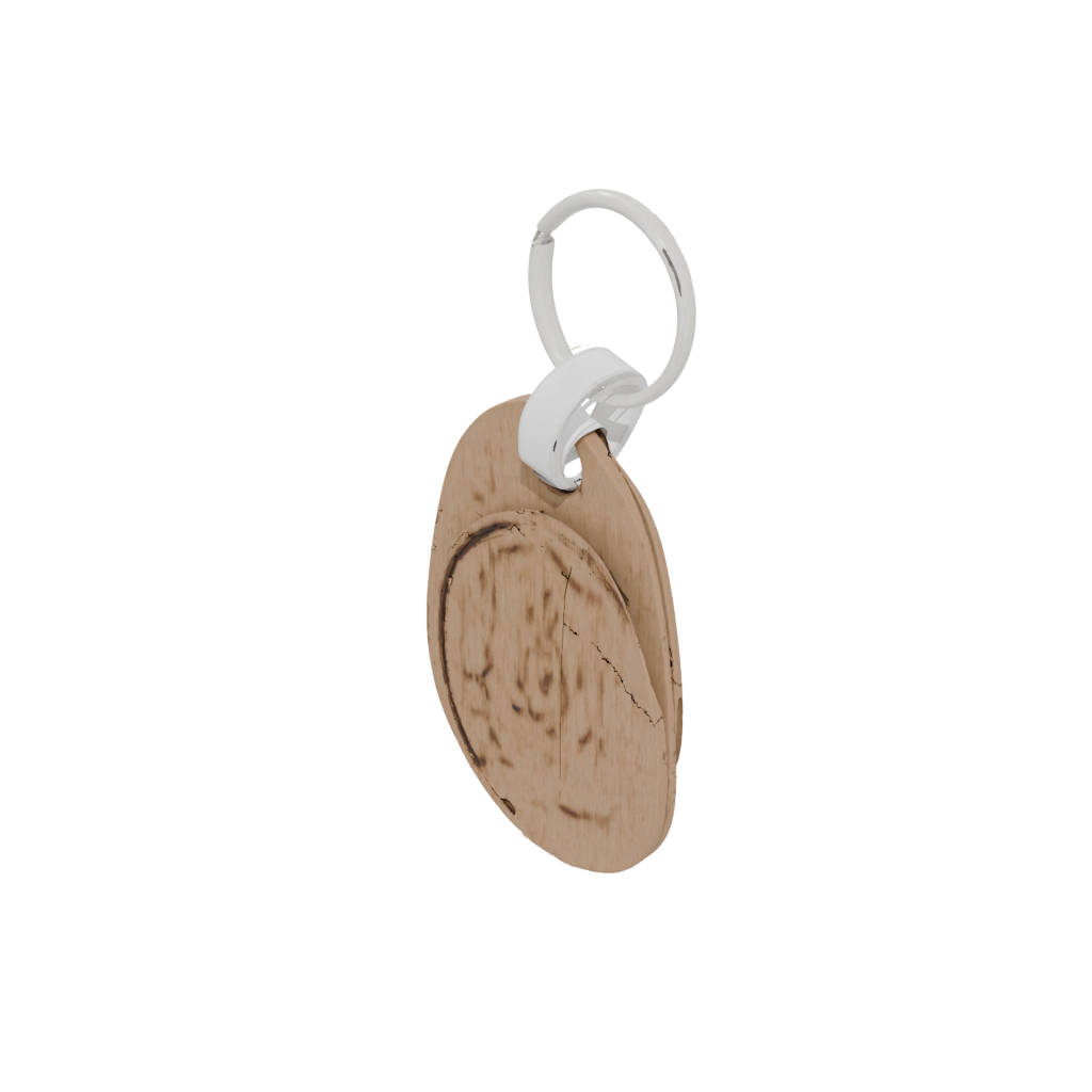 Woodgrain Outline Monogram Initial U