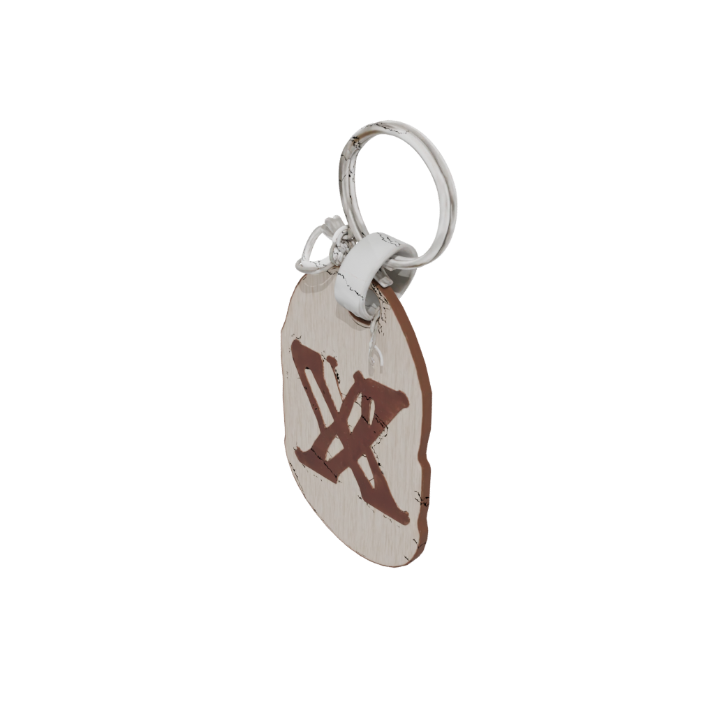 Woodgrain Outline Monogram Initial X
