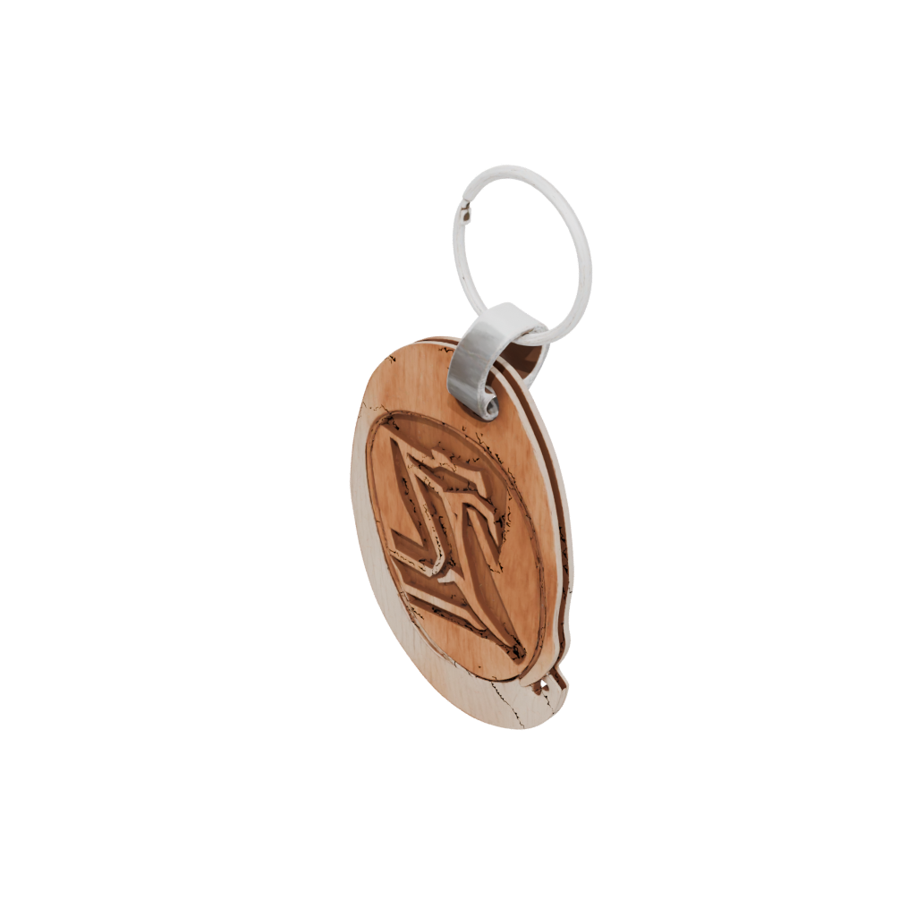 Woodgrain Outline Monogram Initial Z