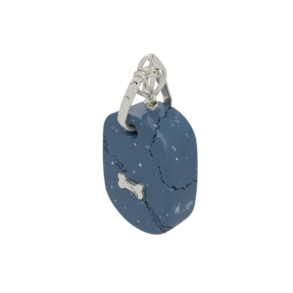 Galaxy Heavy-Duty Dog Tag With Bone Motif