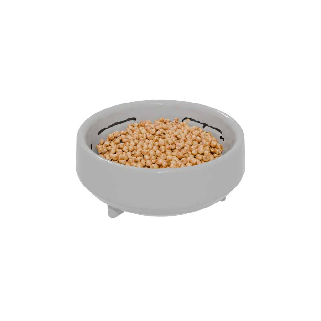 Gold Heavy-Duty Elevated Cat Food Bowl