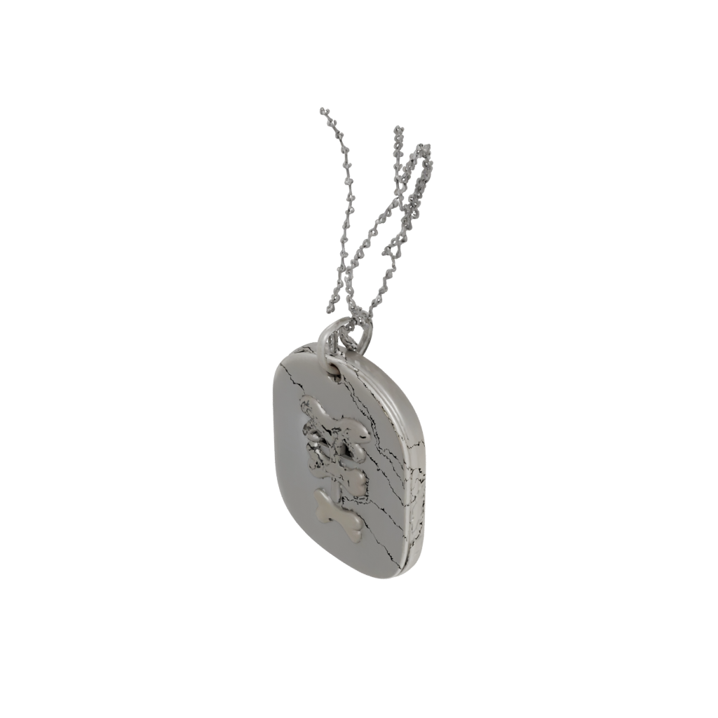 Holiday Dog Tag With Bone Motif