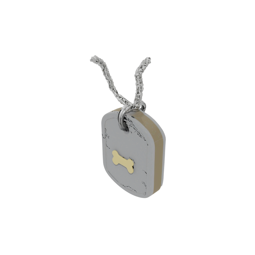 Jumbo Heavy-Duty Dog Tag With Bone Motif