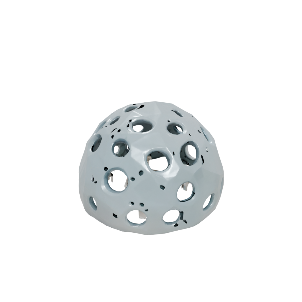 Low-Poly Heavy-Duty Cat Toy Ball With Bell Housing