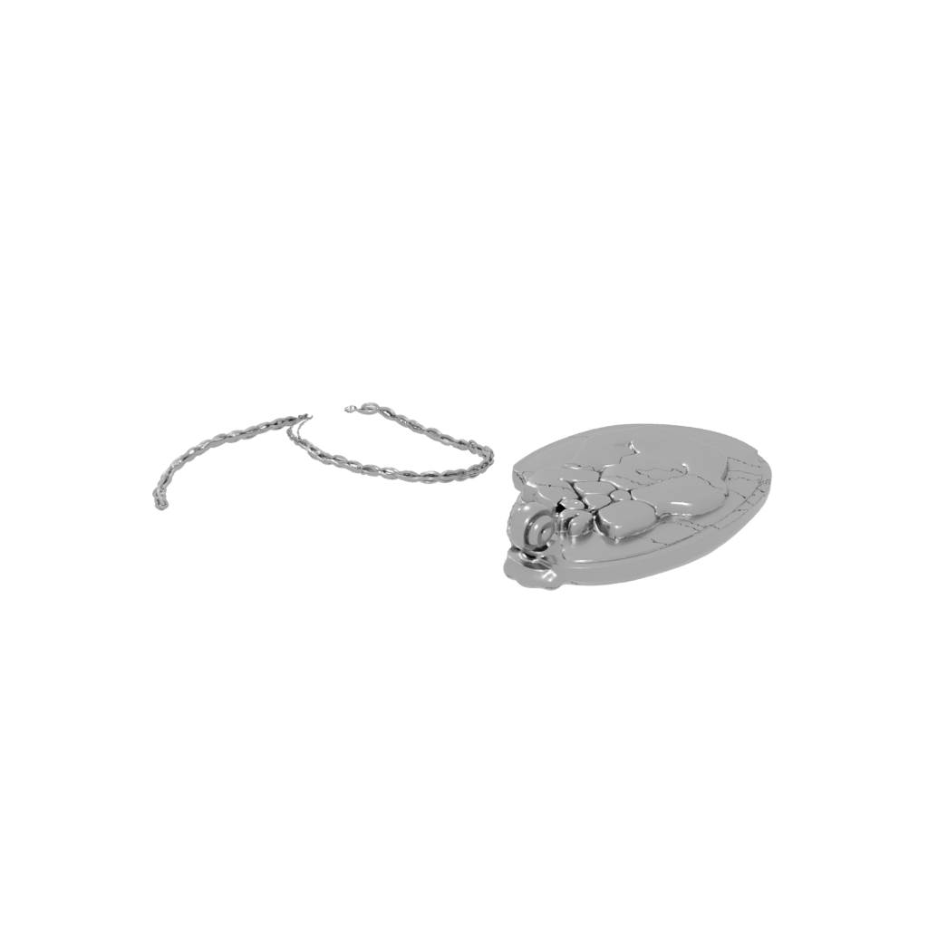 Low-Poly Modern Dog Tag With Bone Motif