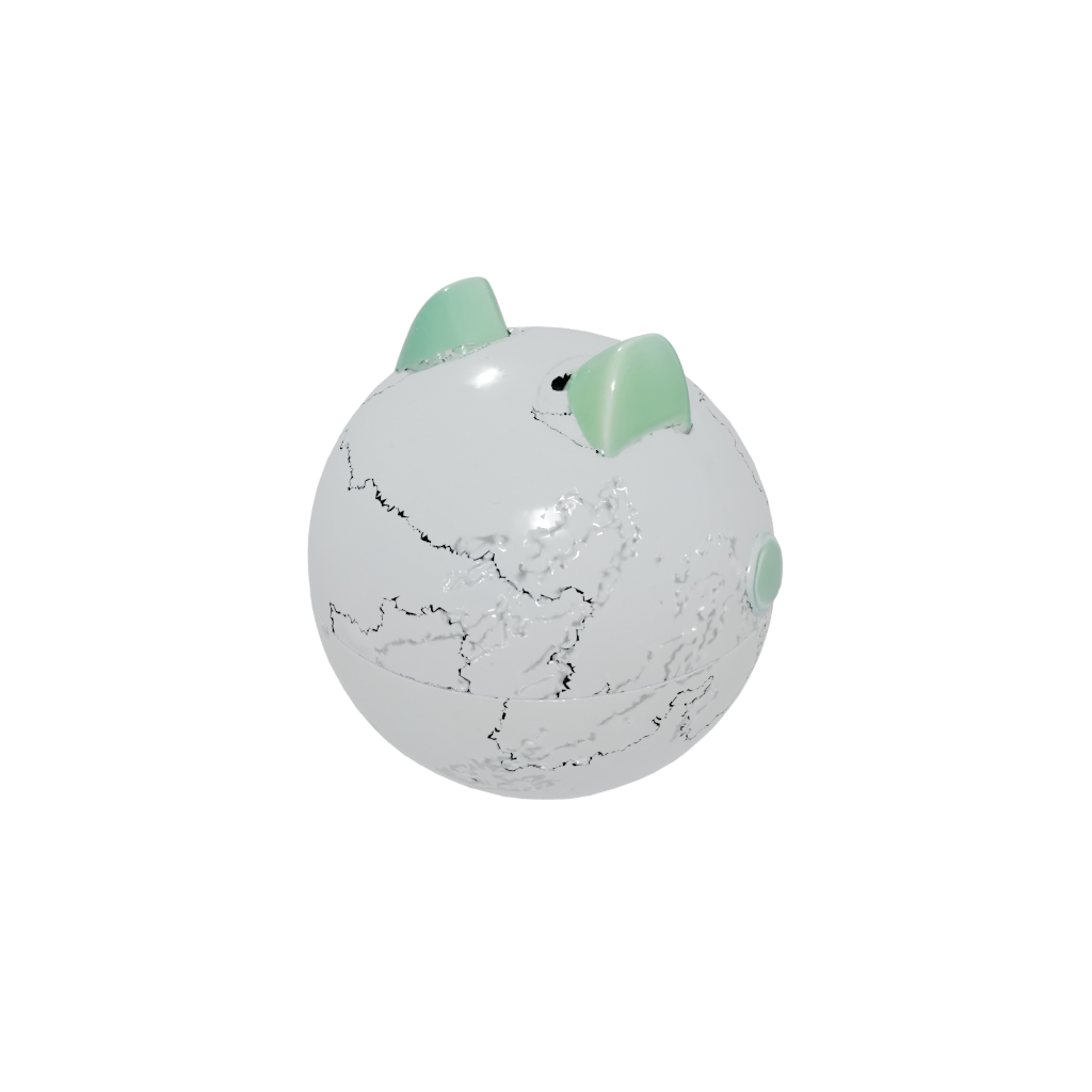 Neon Cute Cat Toy Ball With Bell Housing