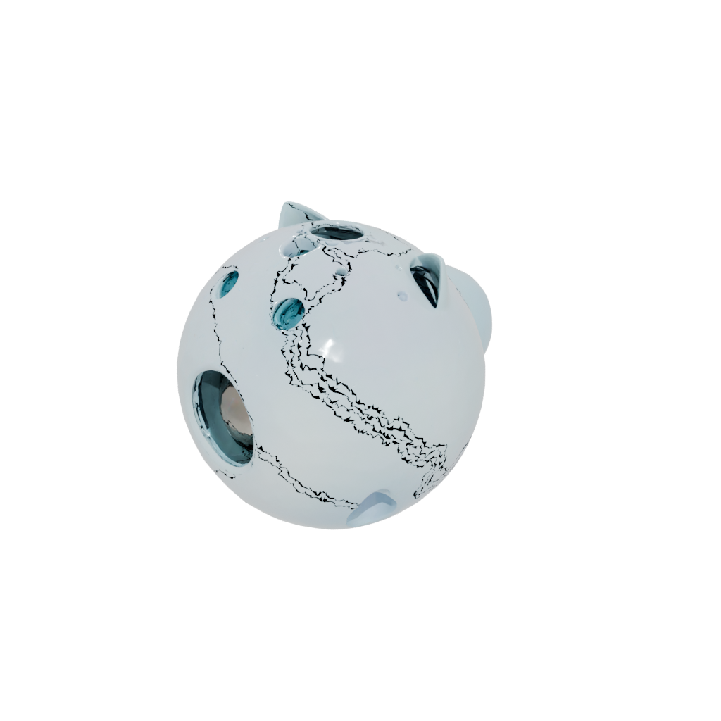 Pastel Modern Cat Toy Ball With Bell Housing