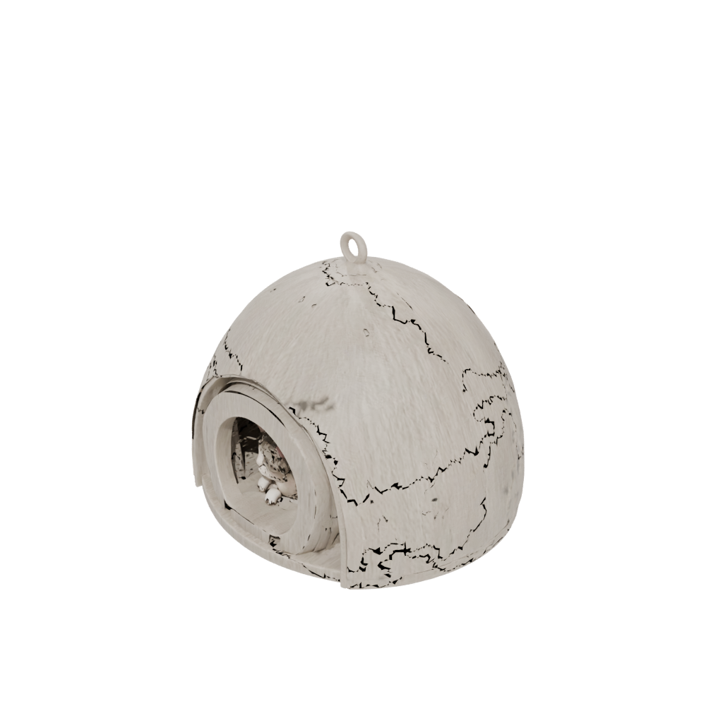 Woodgrain Modern Small Pet Hideout Dome