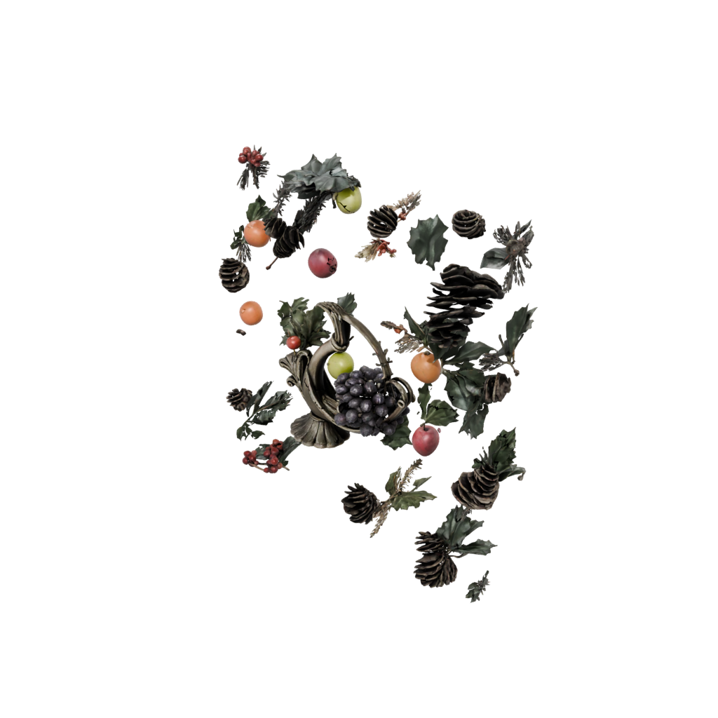 Bronze Cornucopia Centerpiece — seasonal 3D print model, STL