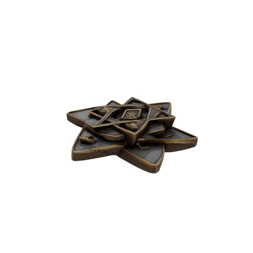 Bronze Dreidel Spinner — seasonal 3D print model, STL