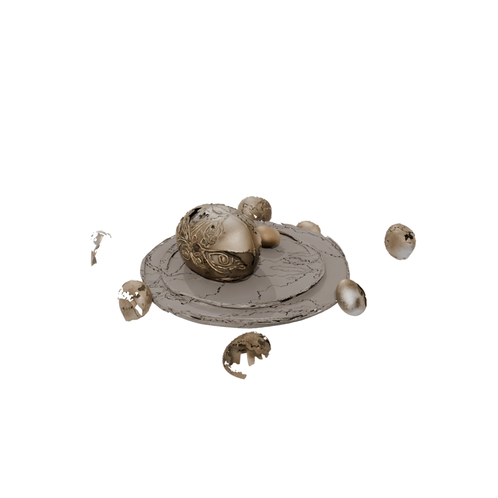 Bronze Easter Egg Relief — seasonal 3D print model, STL
