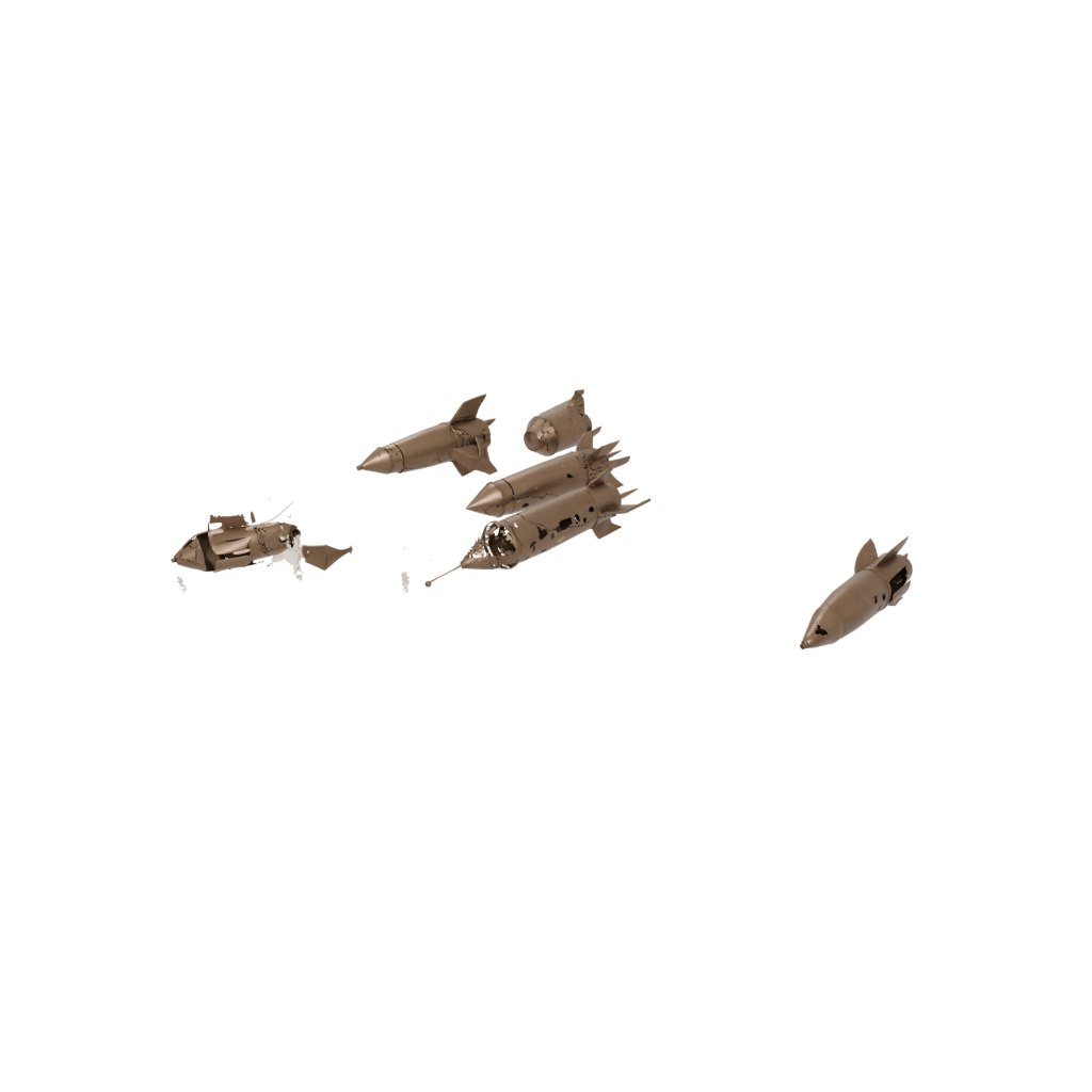 Bronze Firework Rocket Decoration — seasonal 3D print model, STL