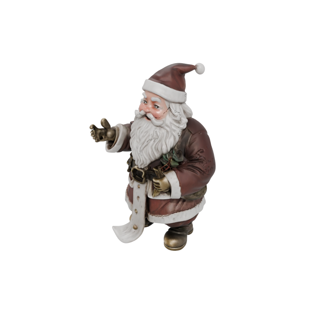 Bronze Santa Figurine Original — seasonal 3D print model, STL