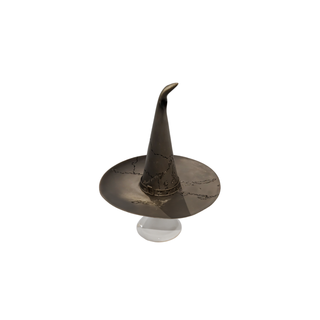 Bronze Witch Hat Holder — seasonal 3D print model, STL