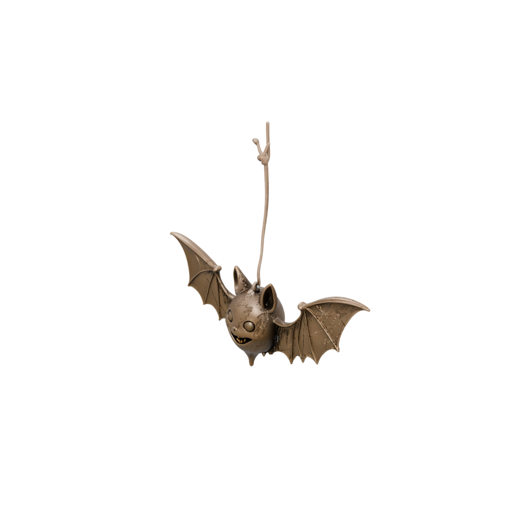 Bronze Cute Bat Ornament — seasonal 3D print model, STL