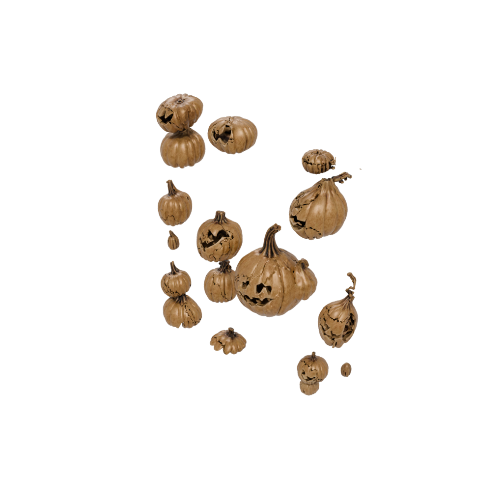 Bronze Cute Carved Gourd Figure — seasonal 3D print model, STL