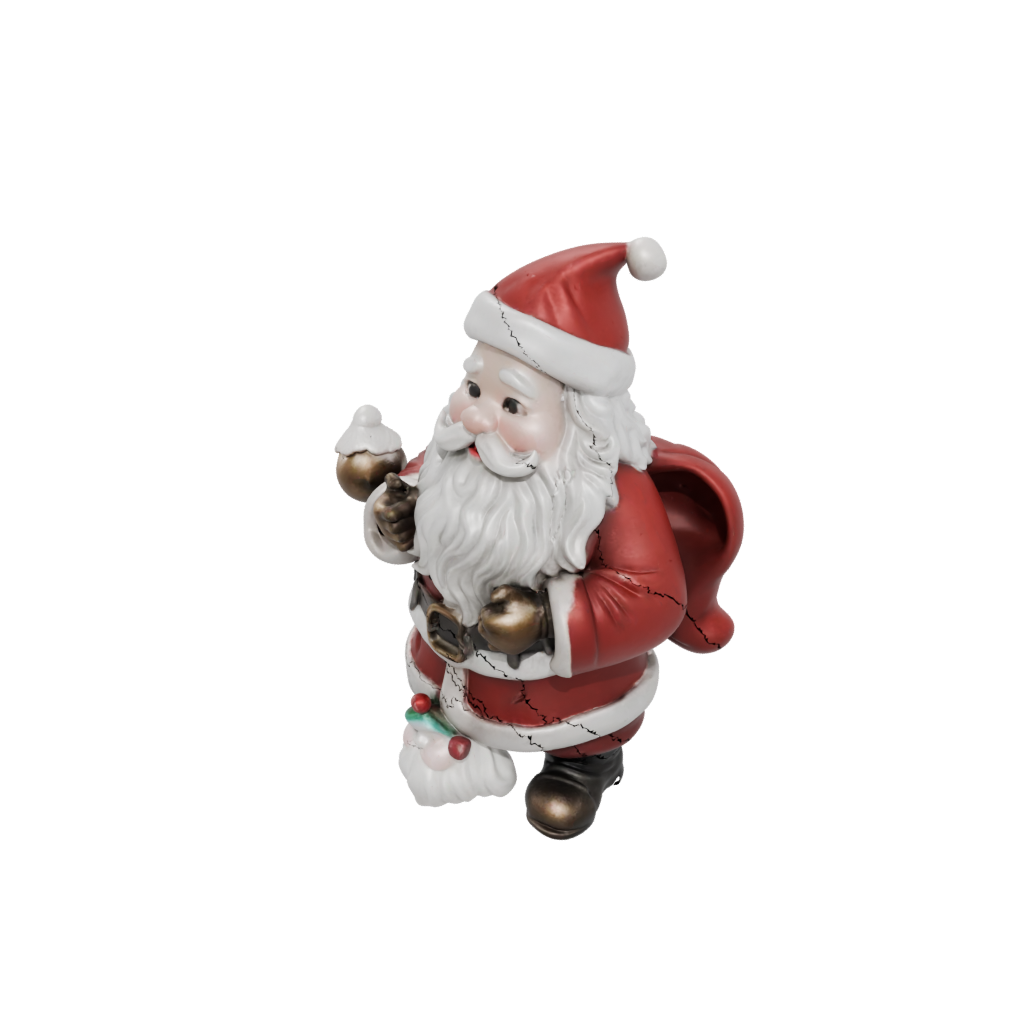 Bronze Cute Santa Figurine Original — seasonal 3D print model, STL