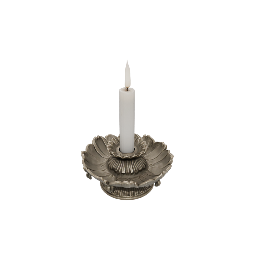 Bronze Rustic Advent Candle Holder — seasonal 3D print model, STL