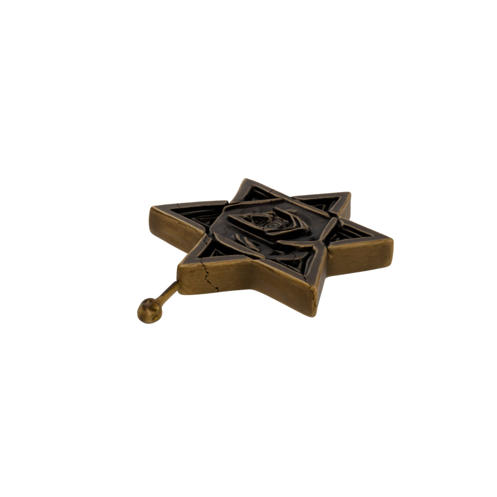 Bronze Rustic Dreidel Spinner — seasonal 3D print model, STL