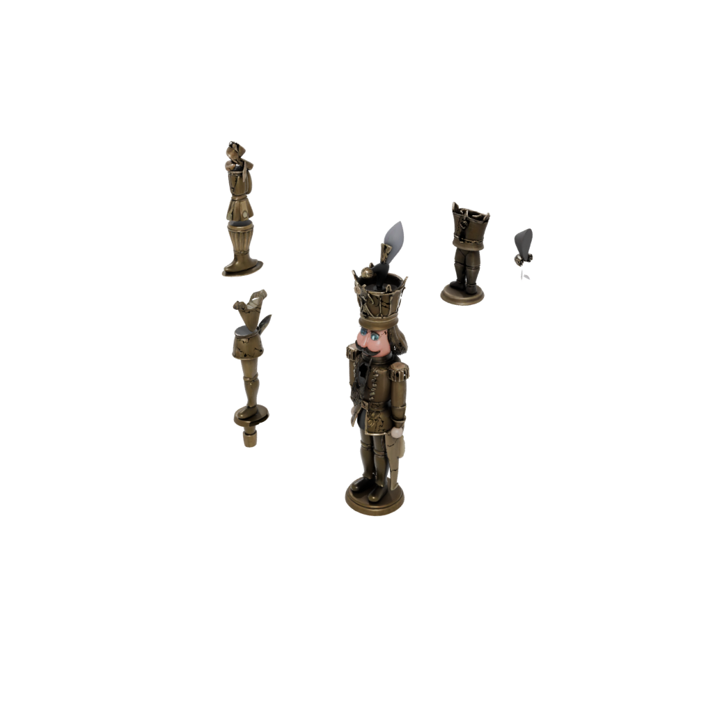 Bronze Rustic Nutcracker Soldier Original — seasonal 3D print model, STL