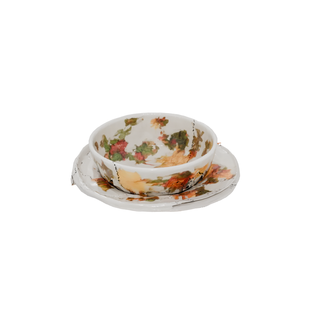 Camo Autumn Leaf Bowl — seasonal 3D print model, STL