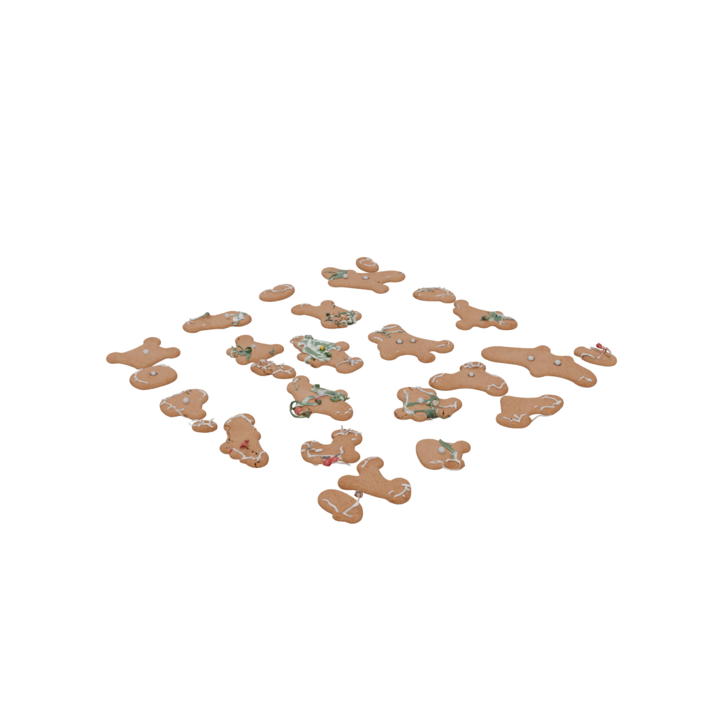 Camo Gingerbread Person Figure — seasonal 3D print model, STL