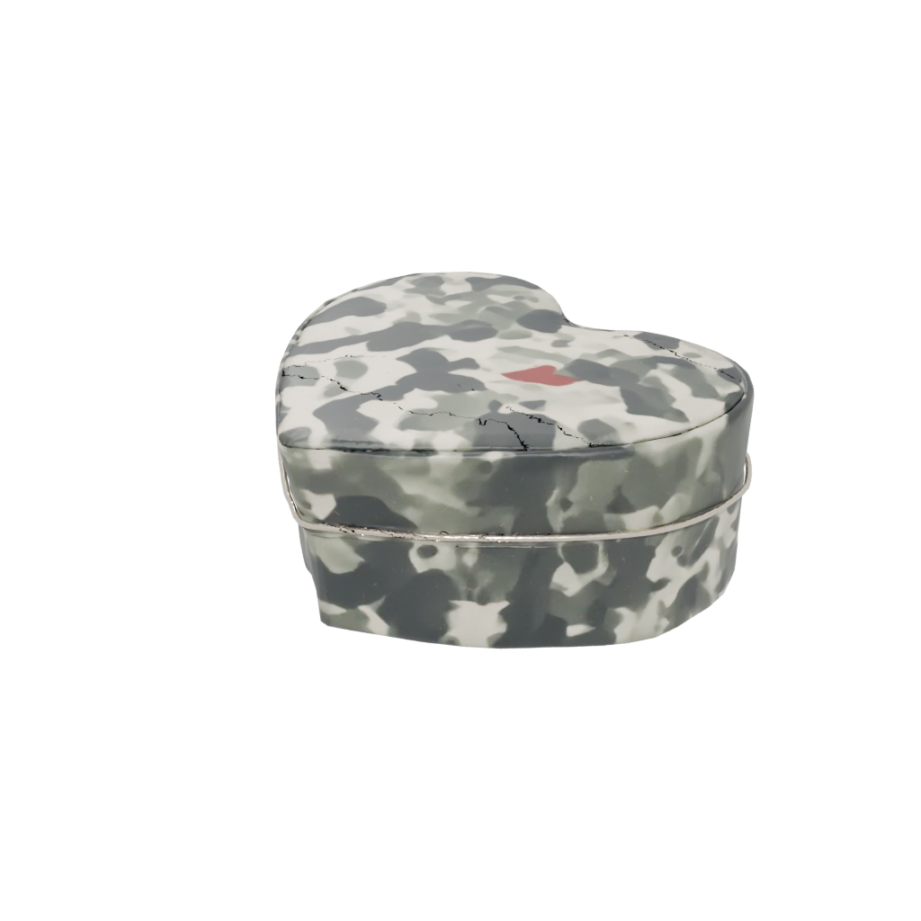 Camo Heart Trinket Box — seasonal 3D print model, STL