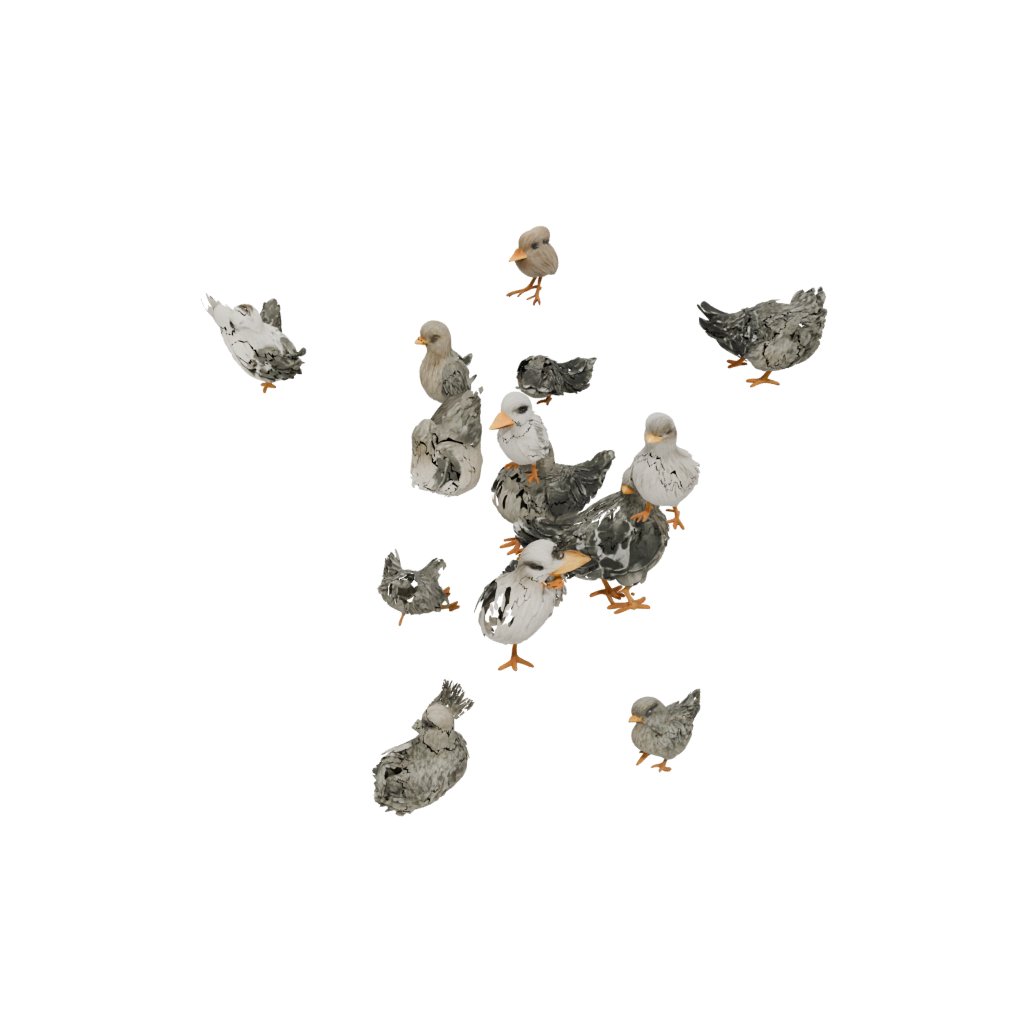 Camo Spring Chick Figure — seasonal 3D print model, STL