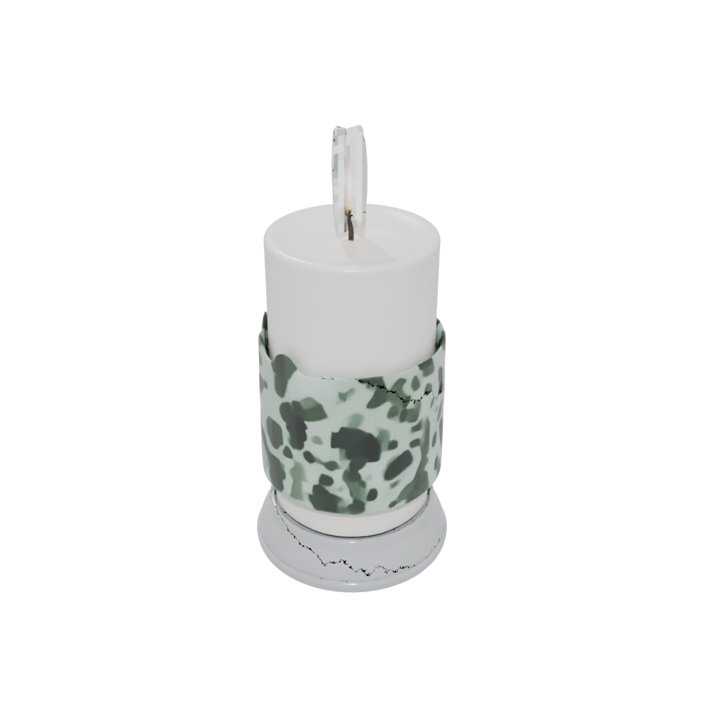 Camo Cute Advent Candle Holder — seasonal 3D print model, STL
