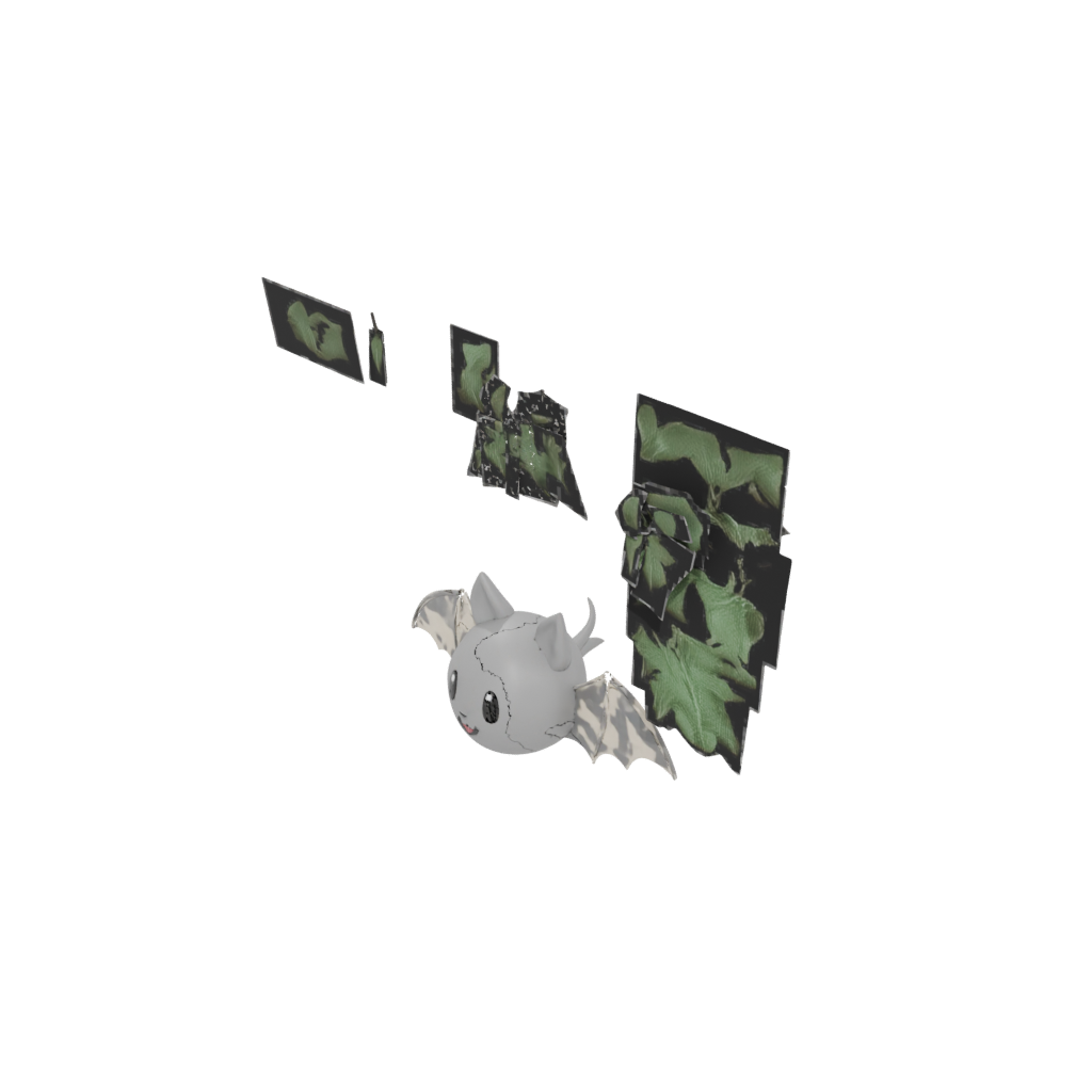 Camo Cute Bat Ornament — seasonal 3D print model, STL