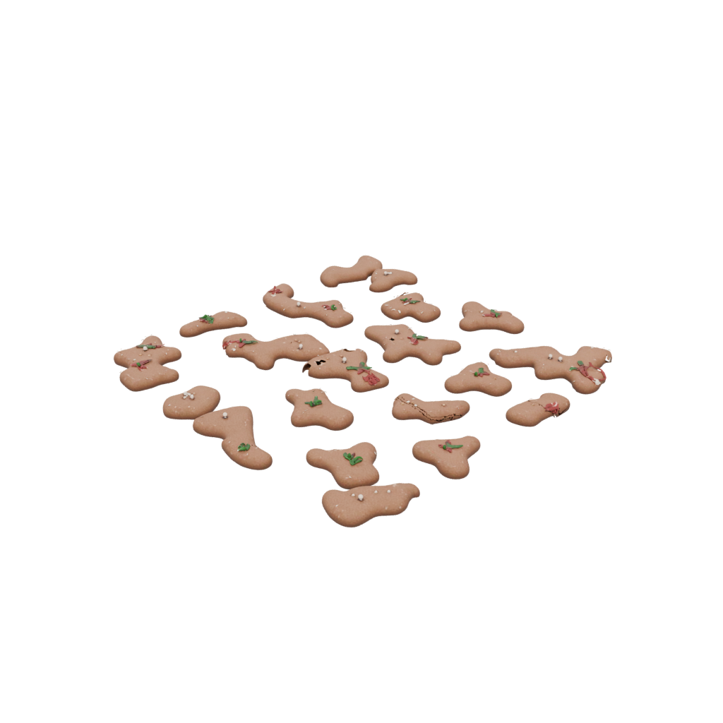Camo Cute Gingerbread Person Figure — seasonal 3D print model, STL