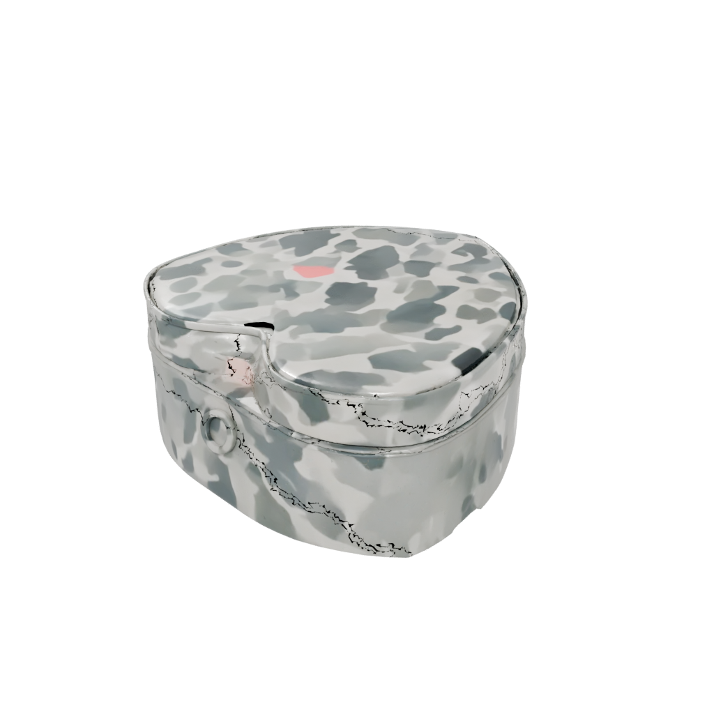 Camo Cute Heart Trinket Box — seasonal 3D print model, STL