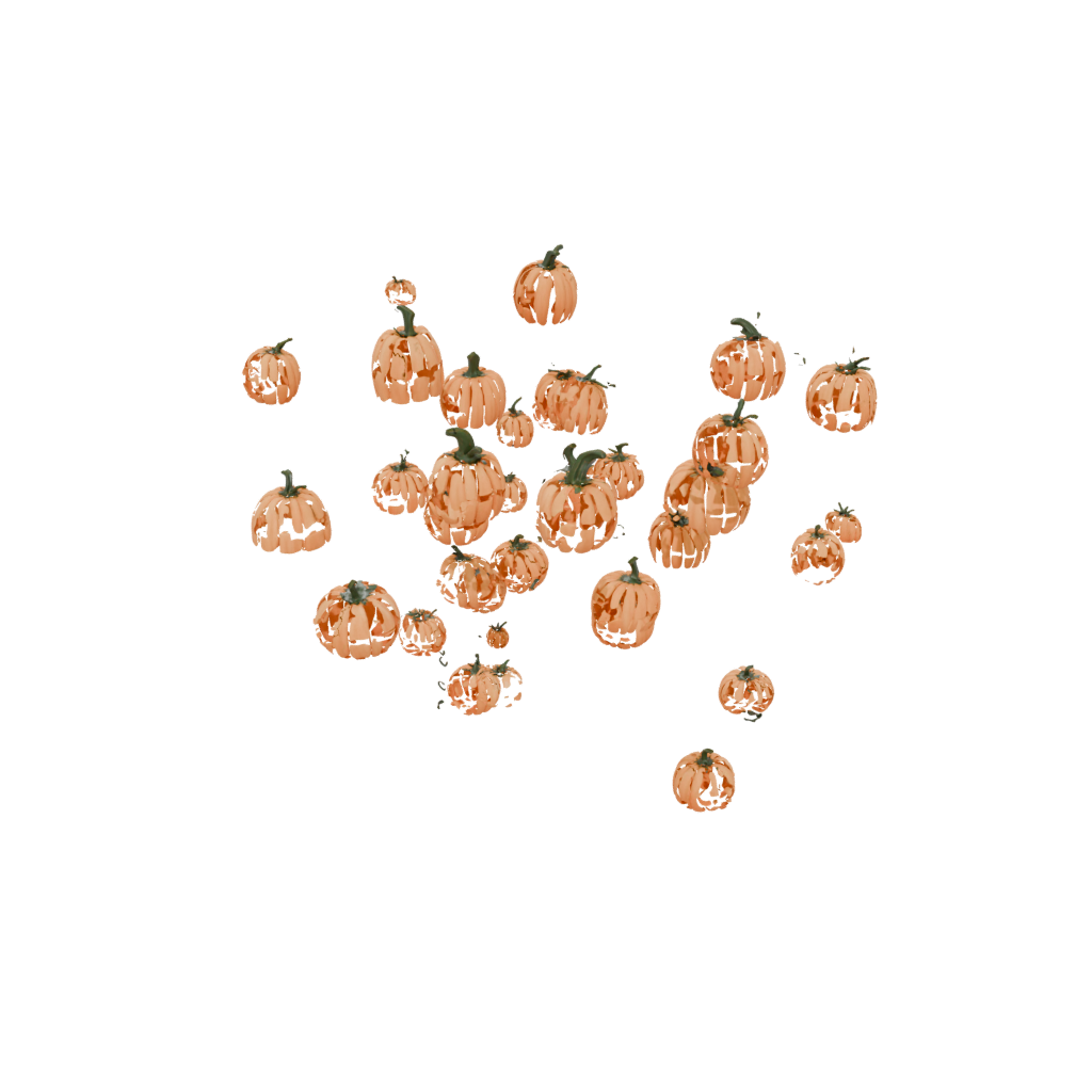 Camo Cute Jack-O-Lantern With Carved Grin — seasonal 3D print model, STL