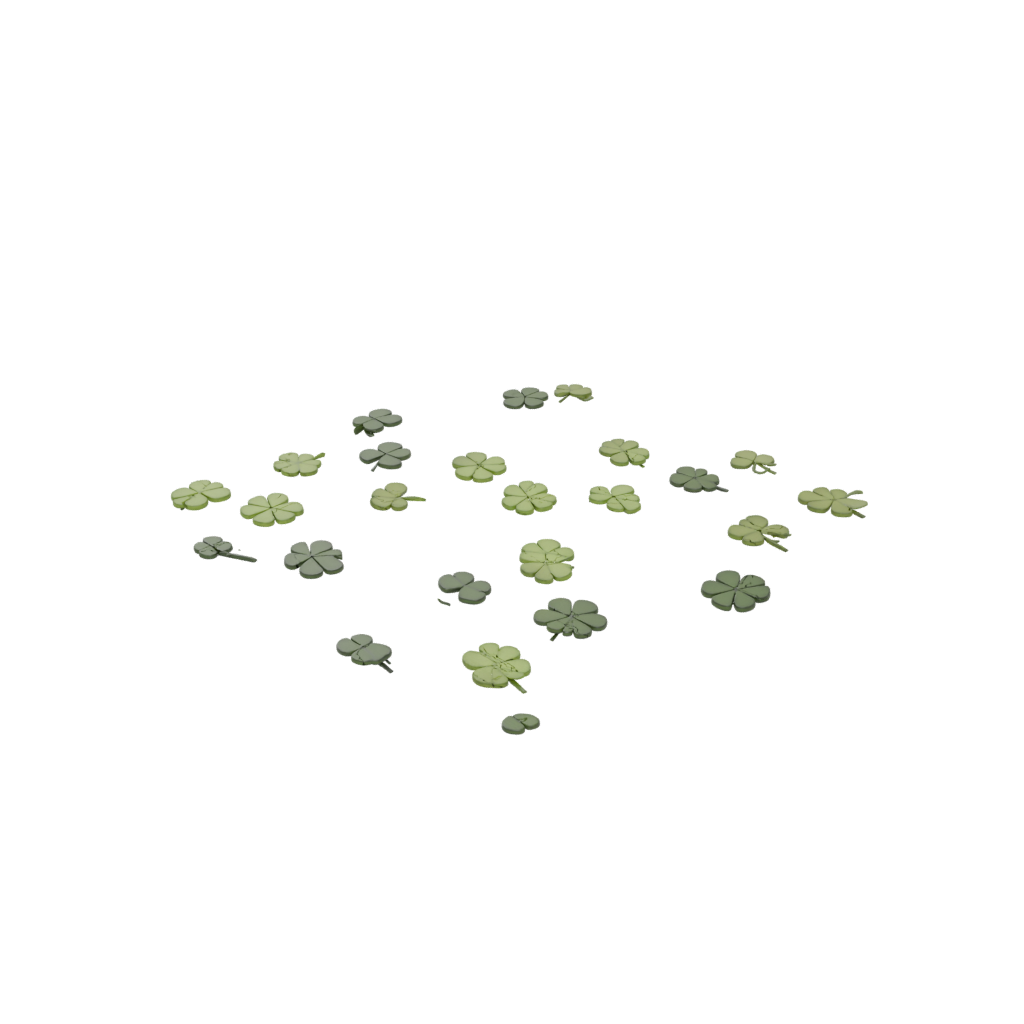Camo Cute Shamrock Charm — seasonal 3D print model, STL