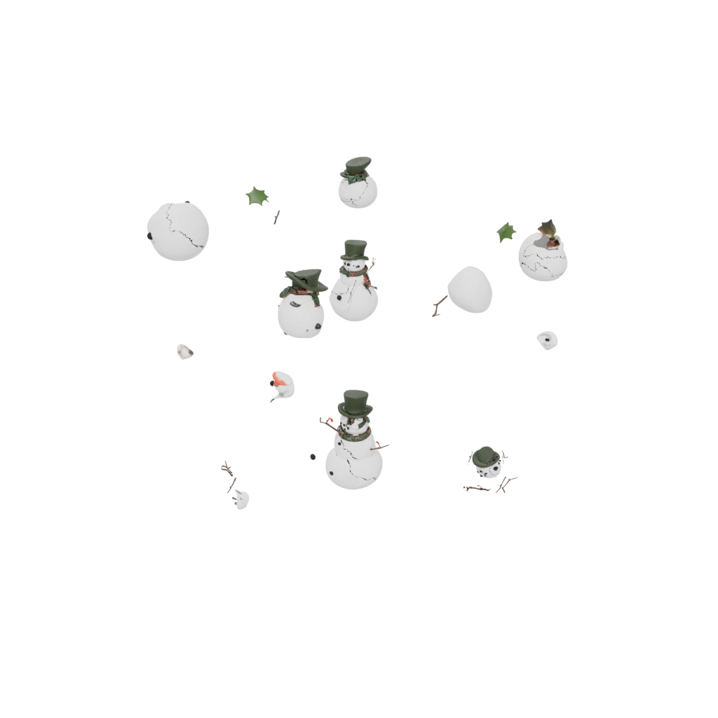 Camo Cute Snowman Figure — seasonal 3D print model, STL