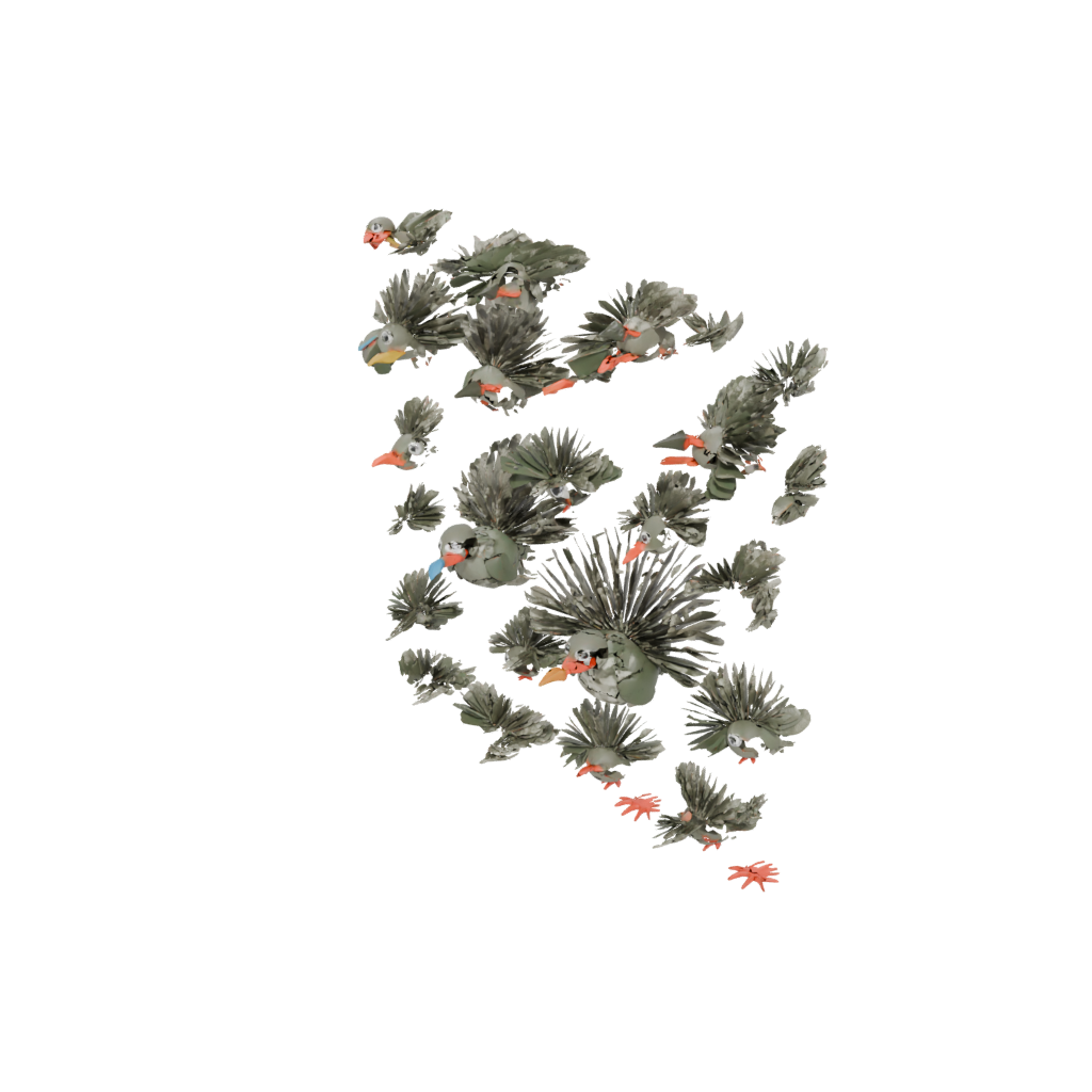 Camo Cute Turkey Centerpiece Figure — seasonal 3D print model, STL