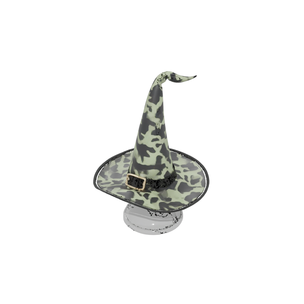Camo Cute Witch Hat Holder — seasonal 3D print model, STL