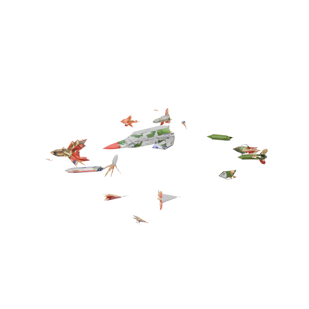 Camo Modern Firework Rocket Decoration — seasonal 3D print model, STL