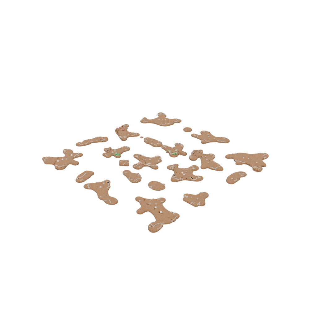 Camo Modern Gingerbread Person Figure — seasonal 3D print model, STL