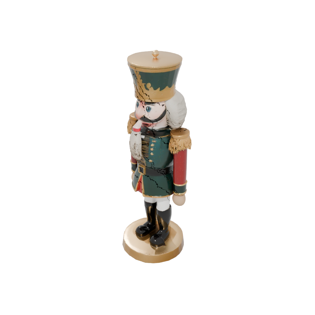 Camo Modern Nutcracker Soldier Original — seasonal 3D print model, STL