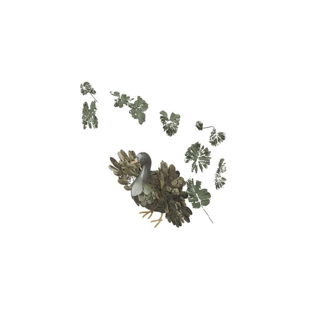 Camo Modern Turkey Centerpiece Figure — seasonal 3D print model, STL