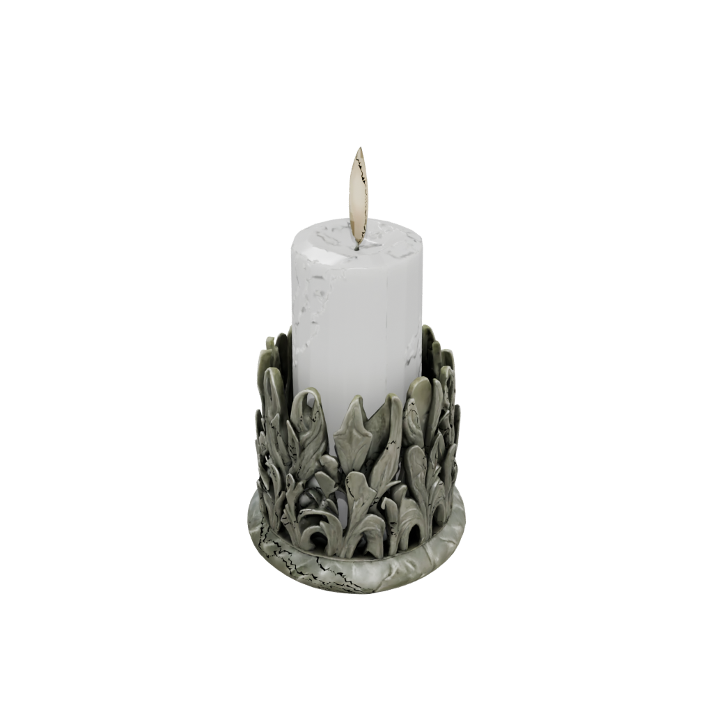 Camo Rustic Advent Candle Holder — seasonal 3D print model, STL