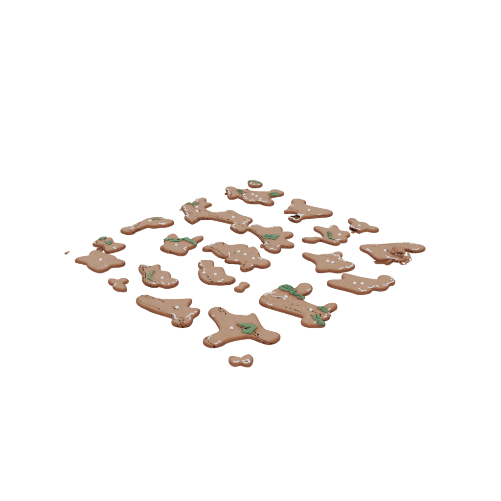 Camo Rustic Gingerbread Person Figure — seasonal 3D print model, STL