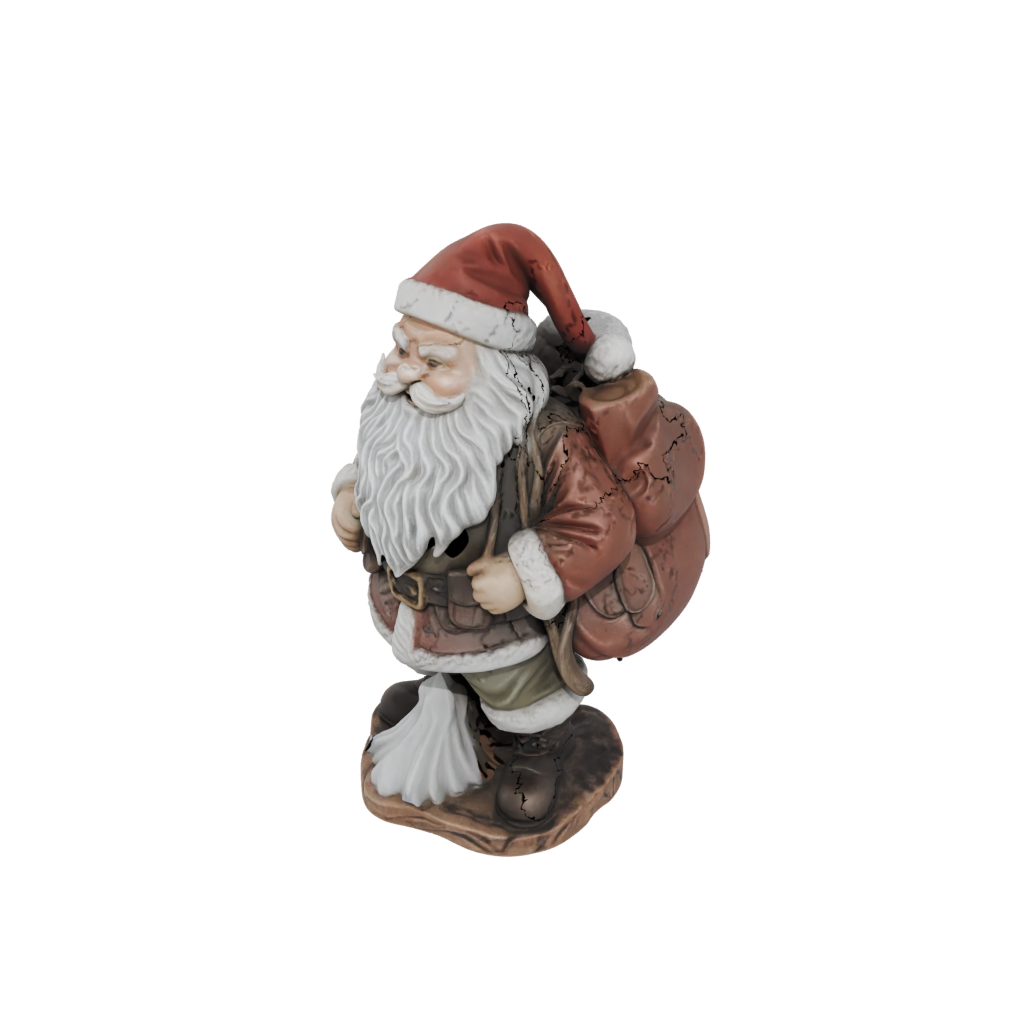 Camo Rustic Santa Figurine Original — seasonal 3D print model, STL
