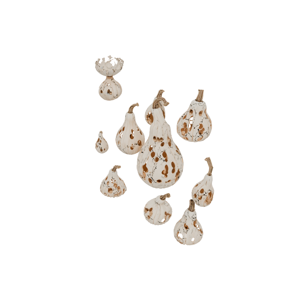 Carved Gourd Figure — seasonal 3D print model, STL