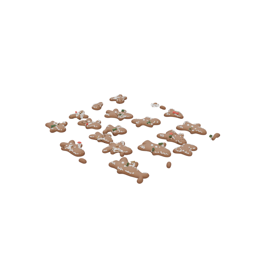 Gingerbread Person Figure — seasonal 3D print model, STL