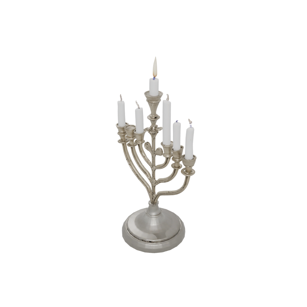 Menorah Candle Stand — seasonal 3D print model, STL