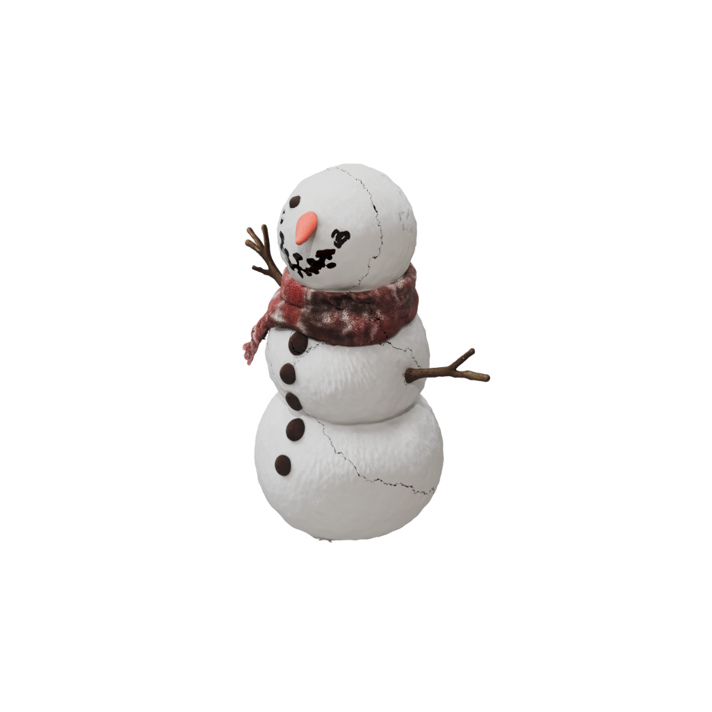 Snowman Figure — seasonal 3D print model, STL