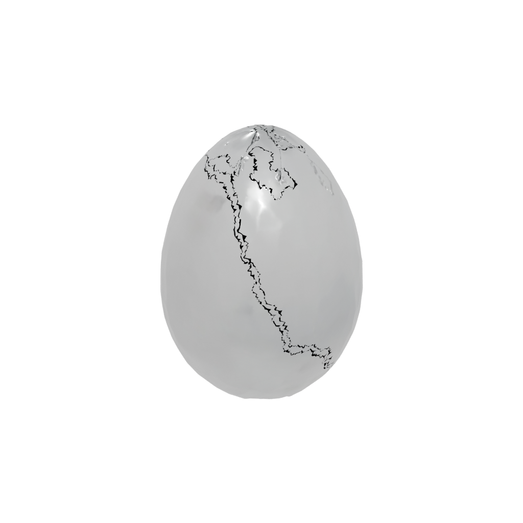 Crystal Cute Easter Egg Relief — seasonal 3D print model, STL